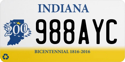 IN license plate 988AYC