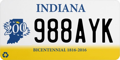 IN license plate 988AYK