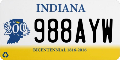 IN license plate 988AYW