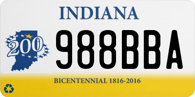 IN license plate 988BBA