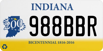 IN license plate 988BBR