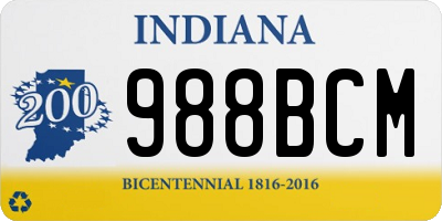 IN license plate 988BCM