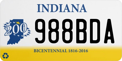 IN license plate 988BDA