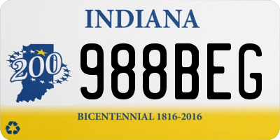 IN license plate 988BEG