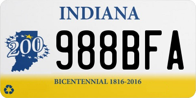 IN license plate 988BFA