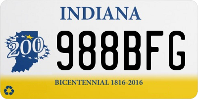 IN license plate 988BFG
