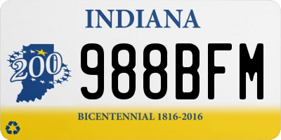 IN license plate 988BFM