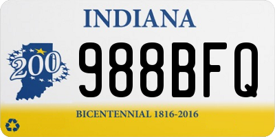 IN license plate 988BFQ