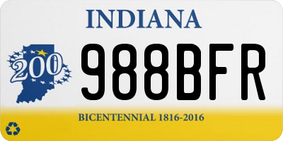 IN license plate 988BFR