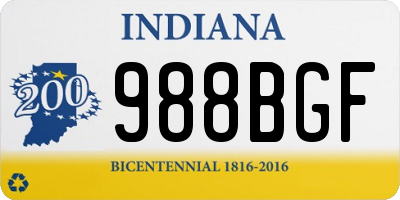 IN license plate 988BGF