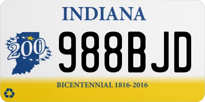 IN license plate 988BJD