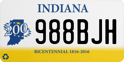 IN license plate 988BJH