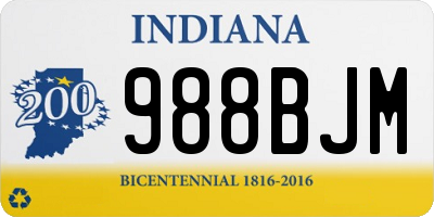 IN license plate 988BJM