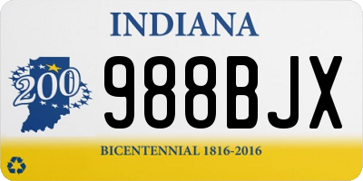 IN license plate 988BJX