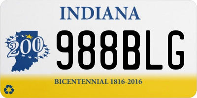 IN license plate 988BLG