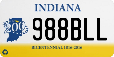 IN license plate 988BLL