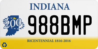 IN license plate 988BMP