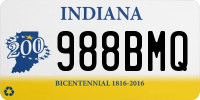 IN license plate 988BMQ