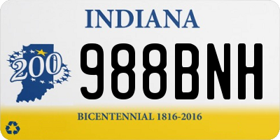 IN license plate 988BNH