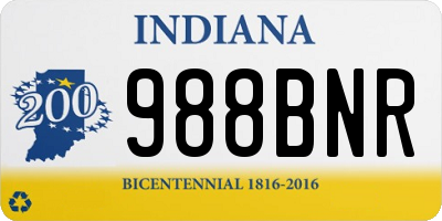 IN license plate 988BNR