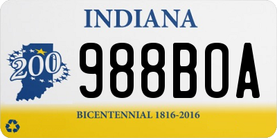 IN license plate 988BOA