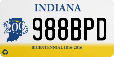 IN license plate 988BPD