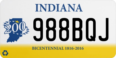 IN license plate 988BQJ