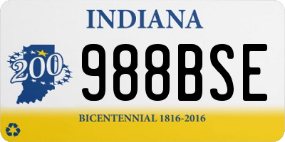 IN license plate 988BSE