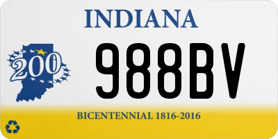 IN license plate 988BV