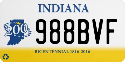 IN license plate 988BVF