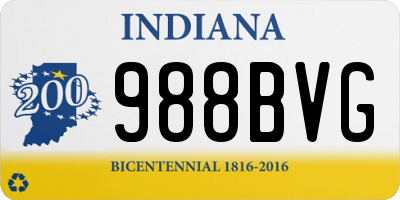 IN license plate 988BVG