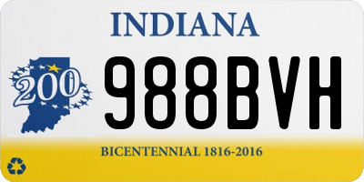 IN license plate 988BVH