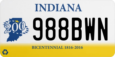 IN license plate 988BWN
