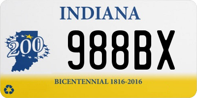 IN license plate 988BX