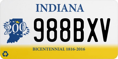 IN license plate 988BXV