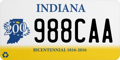 IN license plate 988CAA