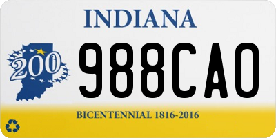 IN license plate 988CAO