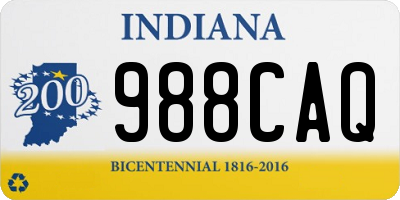 IN license plate 988CAQ