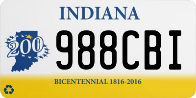 IN license plate 988CBI