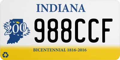 IN license plate 988CCF