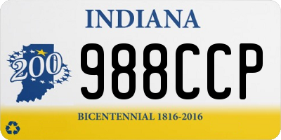 IN license plate 988CCP
