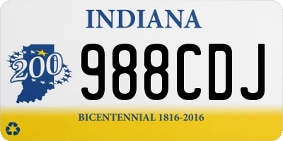 IN license plate 988CDJ