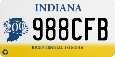 IN license plate 988CFB