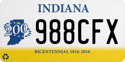 IN license plate 988CFX