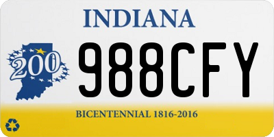 IN license plate 988CFY