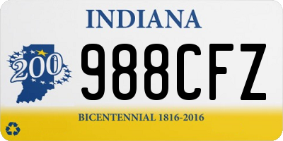 IN license plate 988CFZ