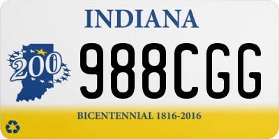 IN license plate 988CGG