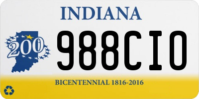 IN license plate 988CIO