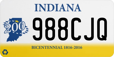 IN license plate 988CJQ