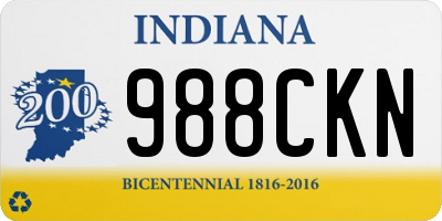 IN license plate 988CKN